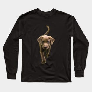 Brown Puppy on the Move! Long Sleeve T-Shirt